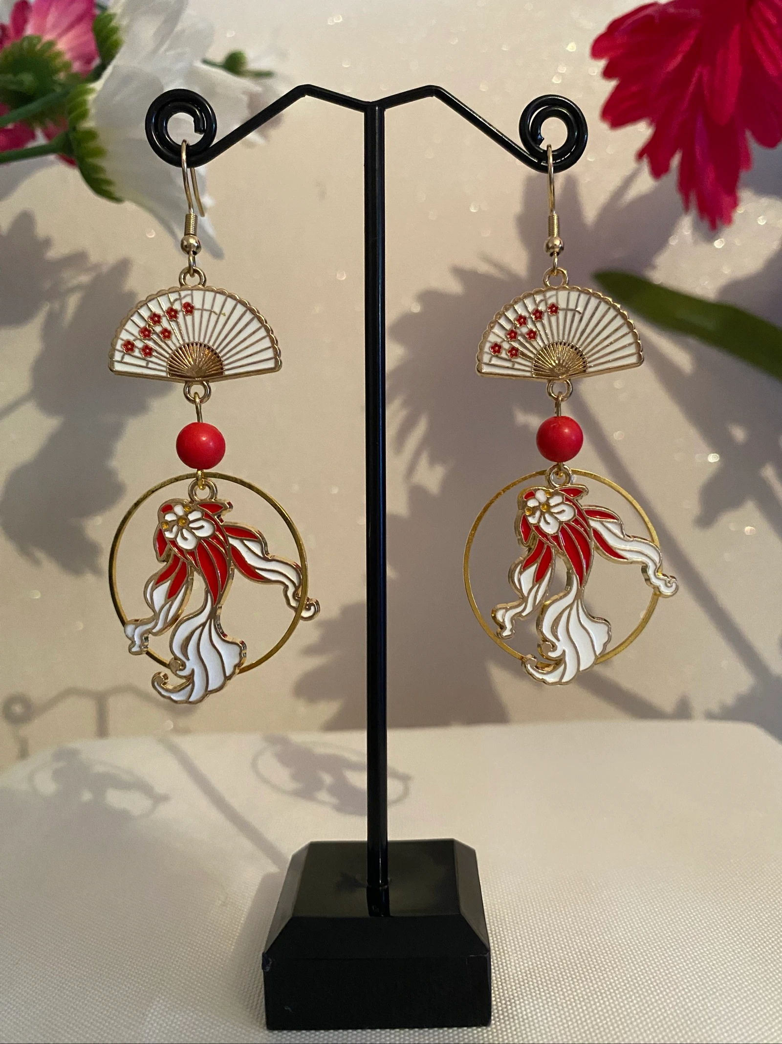Boucles d’oreilles carpe koï